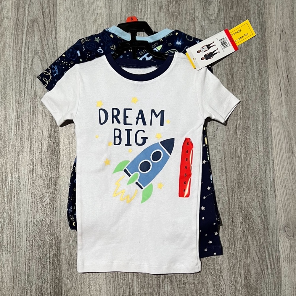 Dream Big Outer Space Matching Pajama Set